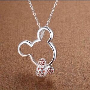 Sterling Silver Mickey Mouse Necklace